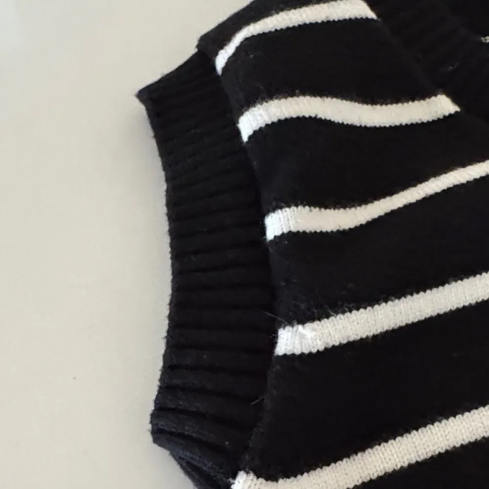 Art Class Black and White Knit Sweater Vest